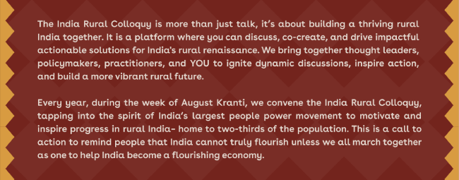 India Rural Colloquy | Join us for 2024 | Ignite the Rural Renaissance