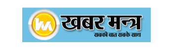 Banner for Khabar Manch, a Hindi news site, featuring a circular yellow logo on blue background and the text 'खबर मंच' (Hindi title).